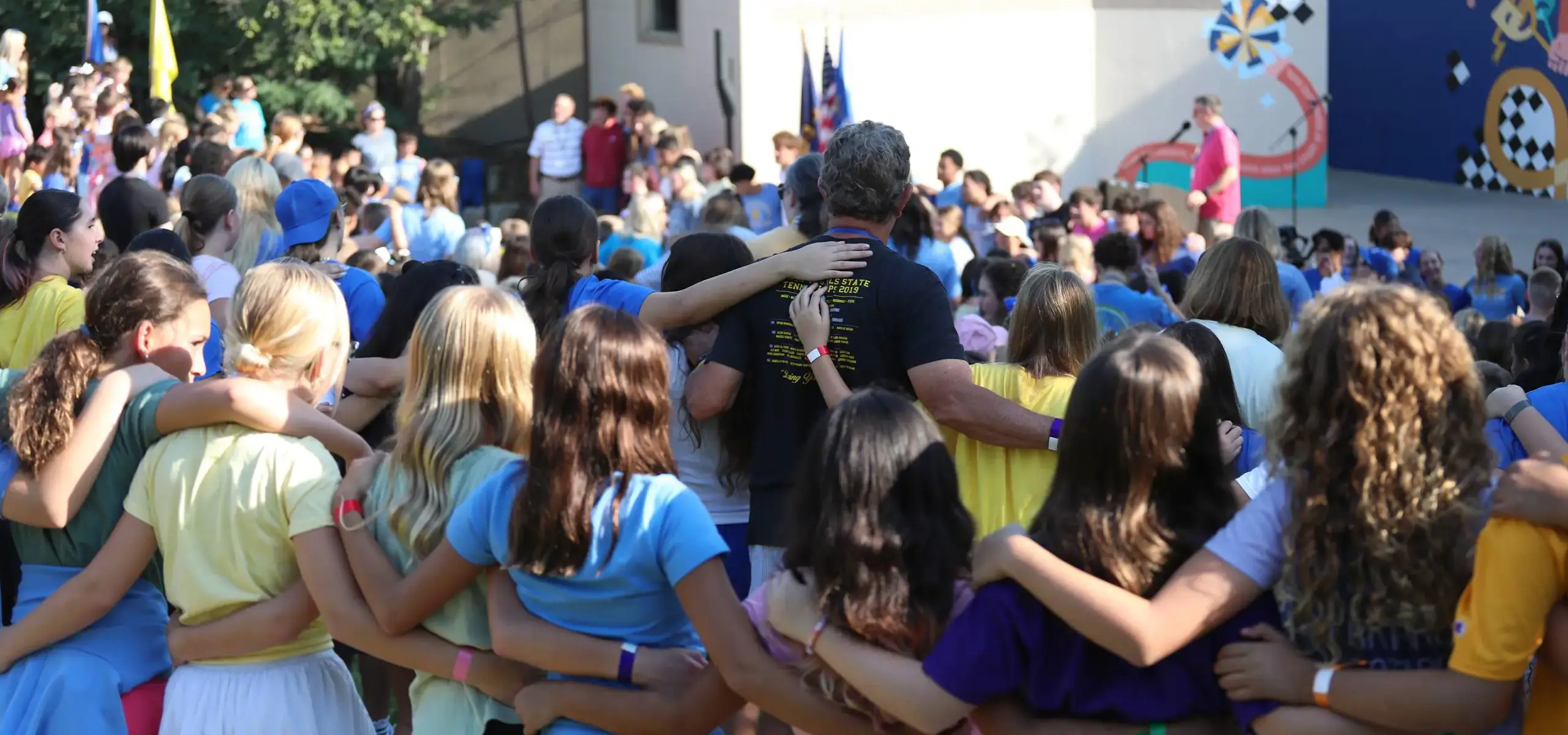 Students gathered