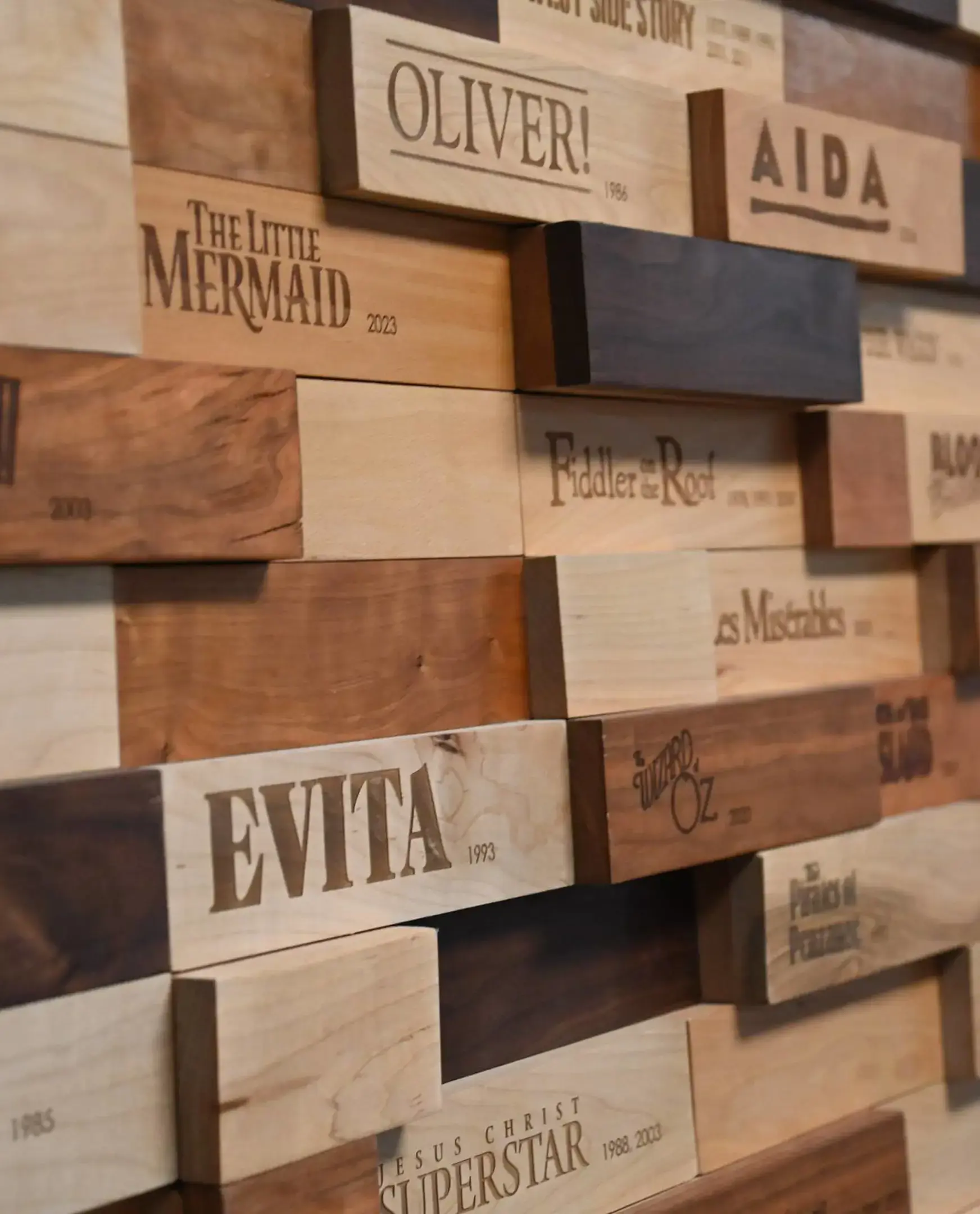 A Legacy of Musicals wall display