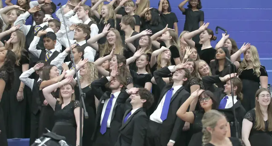 Students at choir concert