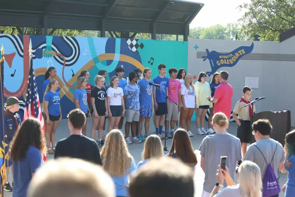 Madrigals choir performs at the opening assembly
