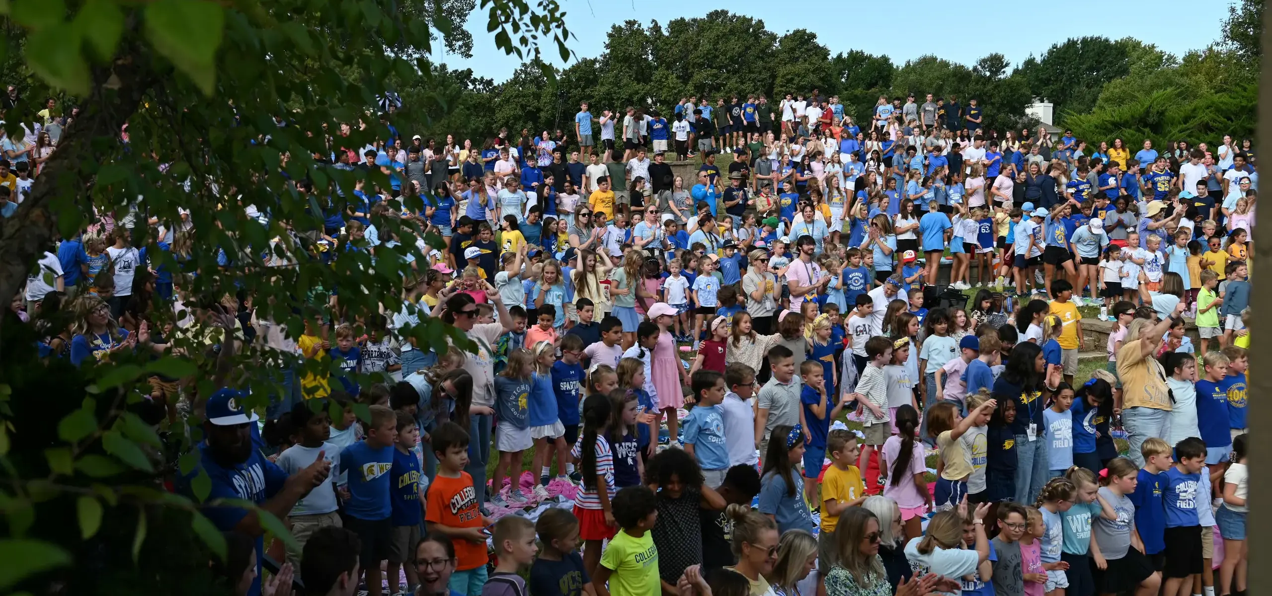 Students gathered